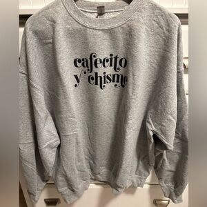 Coffee chat printed sweater